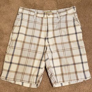 Sonoma Men's Plaid Blue and White Shorts